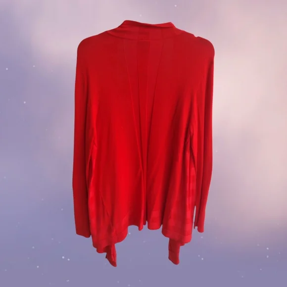 Nwt Red Asymmetrical Cardigan Sz Large - Picture 4 of 5